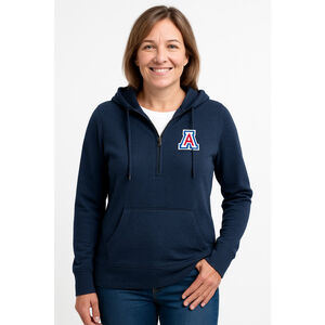 Arizona Wildcats Blue Quarter-Zip Hoodie Women Small 1/4 Antigua contemporary
